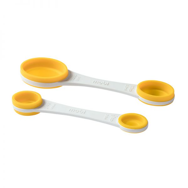 white and gray Measuring Spoons Mobi POP Silicone Imperial and Metric 