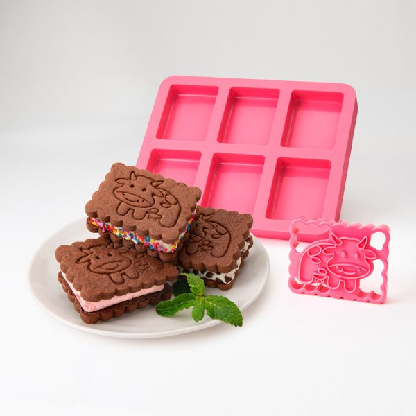 Mobi T-Rex Ice Cream Sandwich Maker Silicone Mold — Las Cosas Kitchen Shoppe